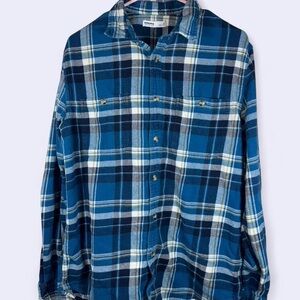 Sonoma Goods for Life Blue Plaid Flannel Shirt